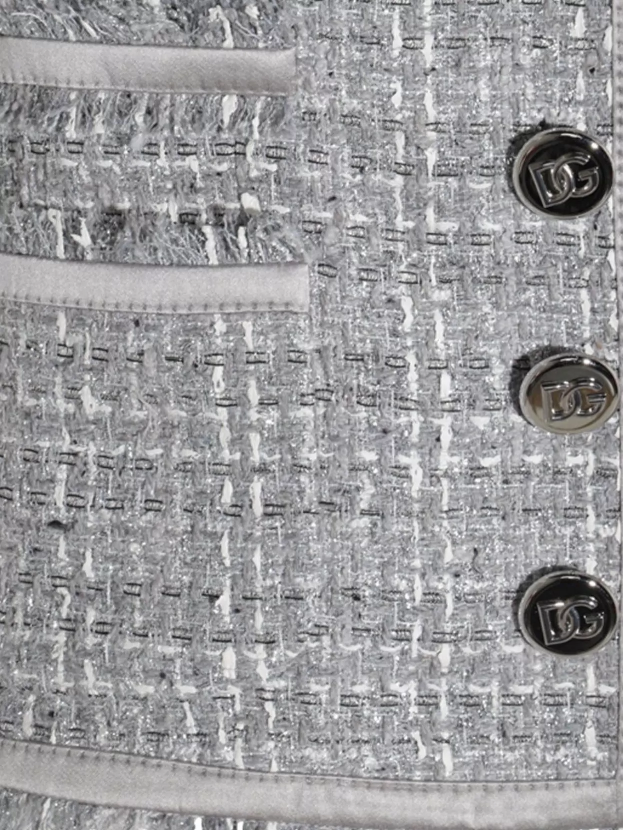 Dolce & Gabbana Tailored Jacket With Button Detailing And Frayed Edges