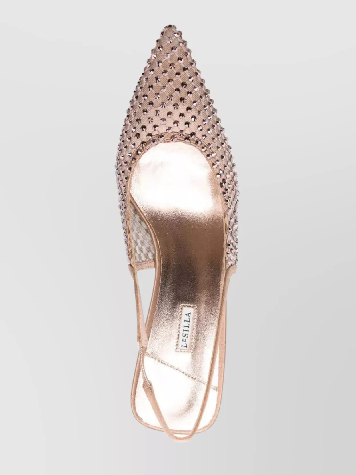 サンダル・ミュール LE SILLA Embellished mesh Gilda pumps (2299U080P1PPSAS 160) Le Silla Gilda crystal embellished mesh pumps | The Fashion