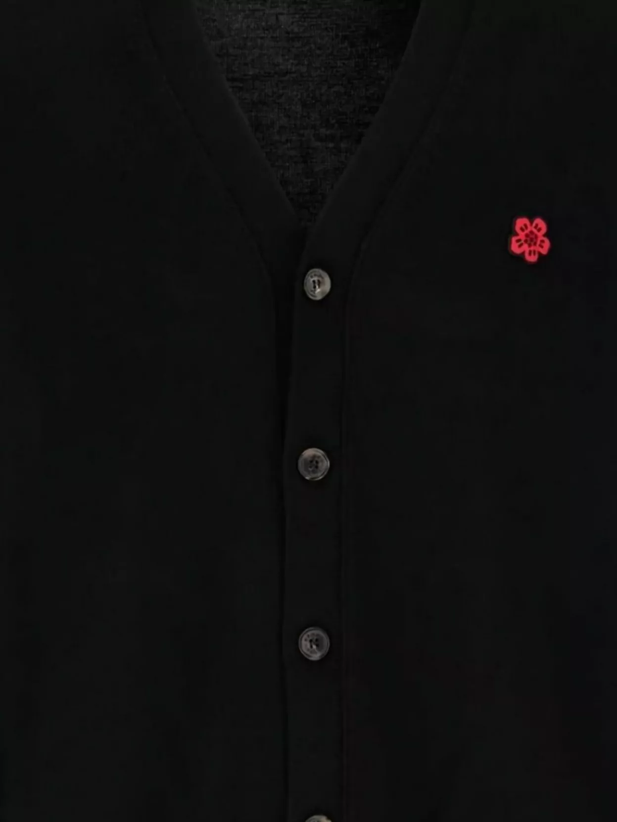 Kenzo V-Neckline Cuffs And Hem In Ribbing