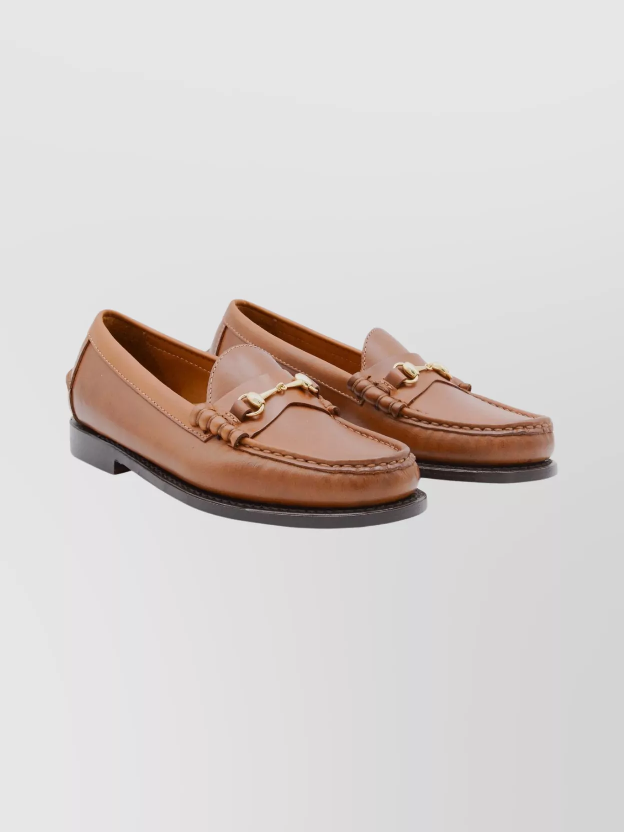 Sebago Round Toe Loafers Gold Tone Hardware In Brown