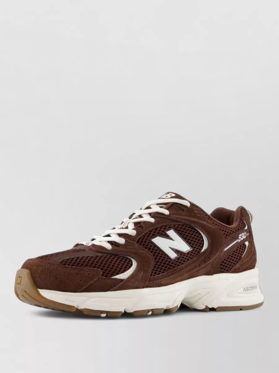 New Balance Mesh Calf Suede Low-Top Sneakers