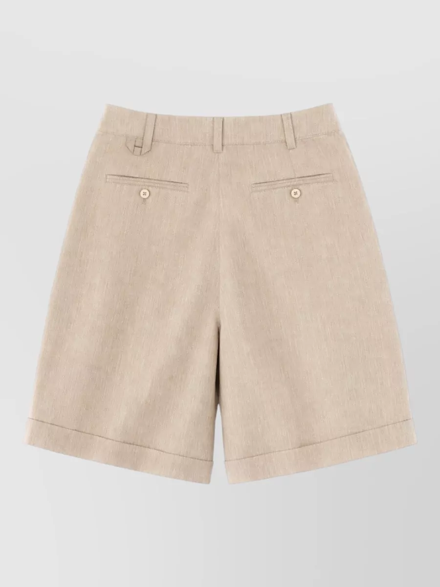Jacquemus Linen-Blend Relaxed-Fit Pleated Bermuda Shorts