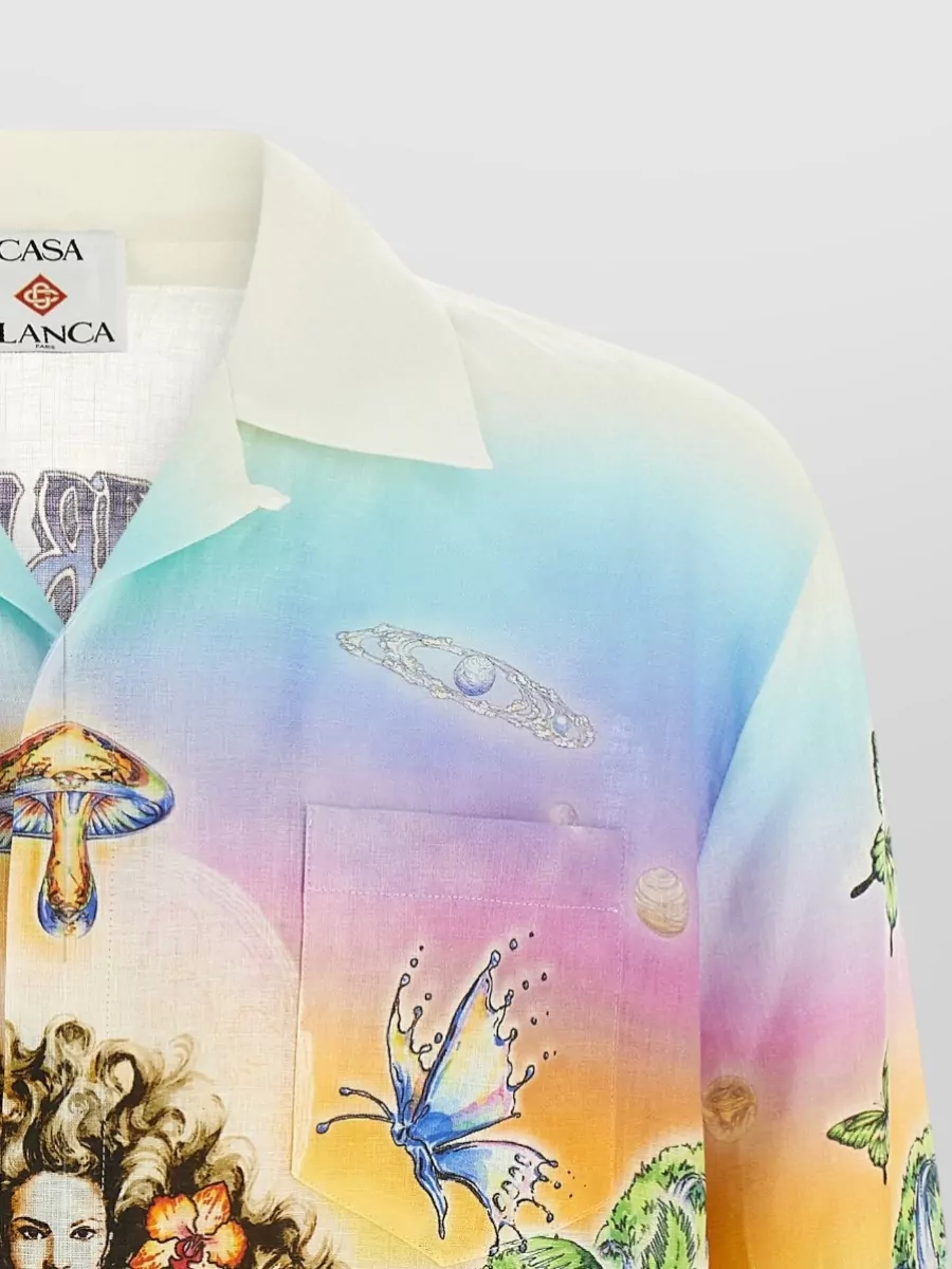 Casablanca Innocence Long Sleeve Print Graphic Shirt