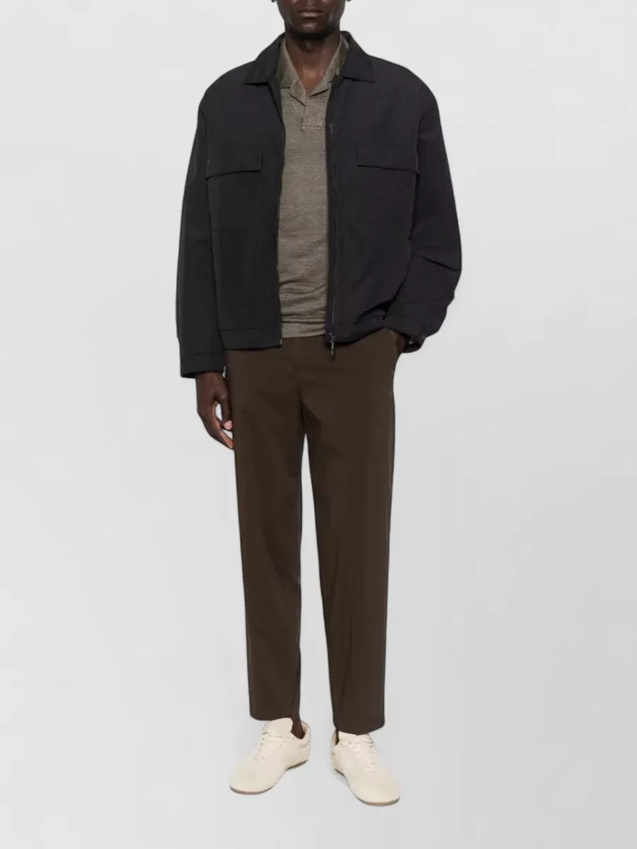 Zegna Linen V-Neck Polo Shirt