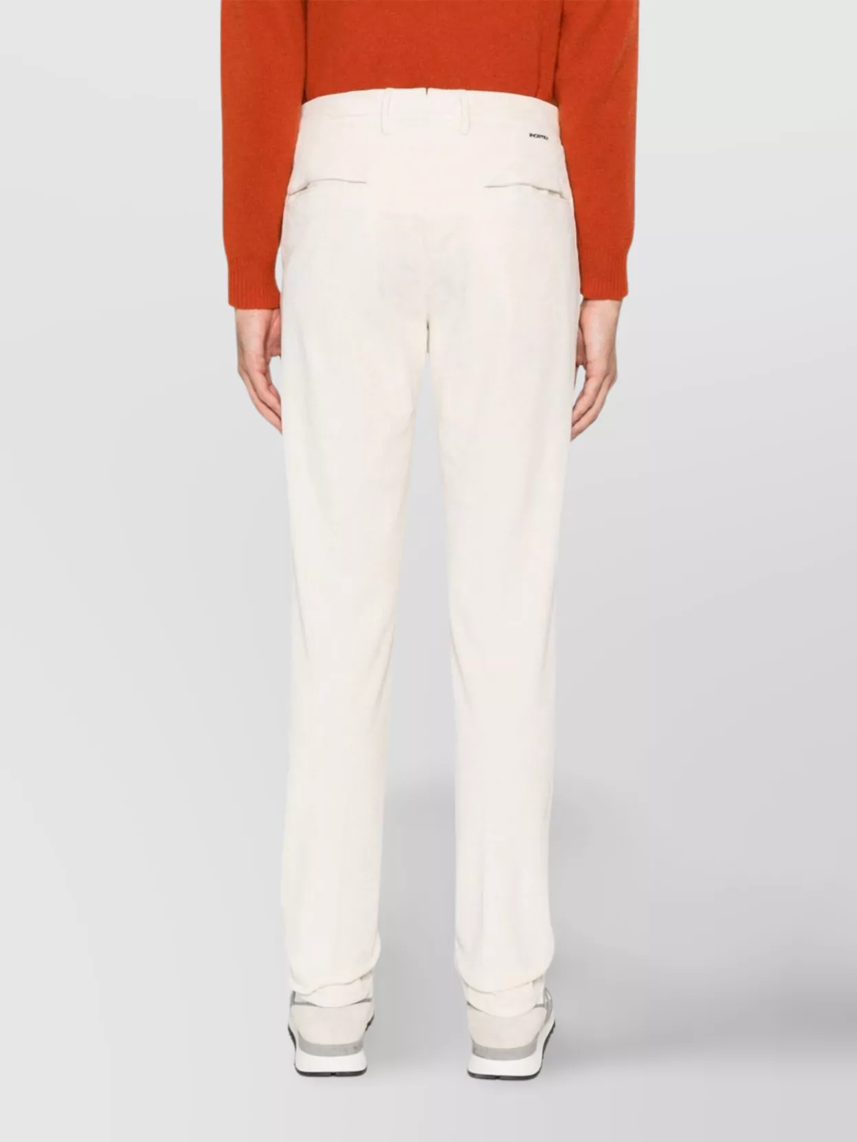 Incotex Trousers With Back Pockets And Belt Loops In White
