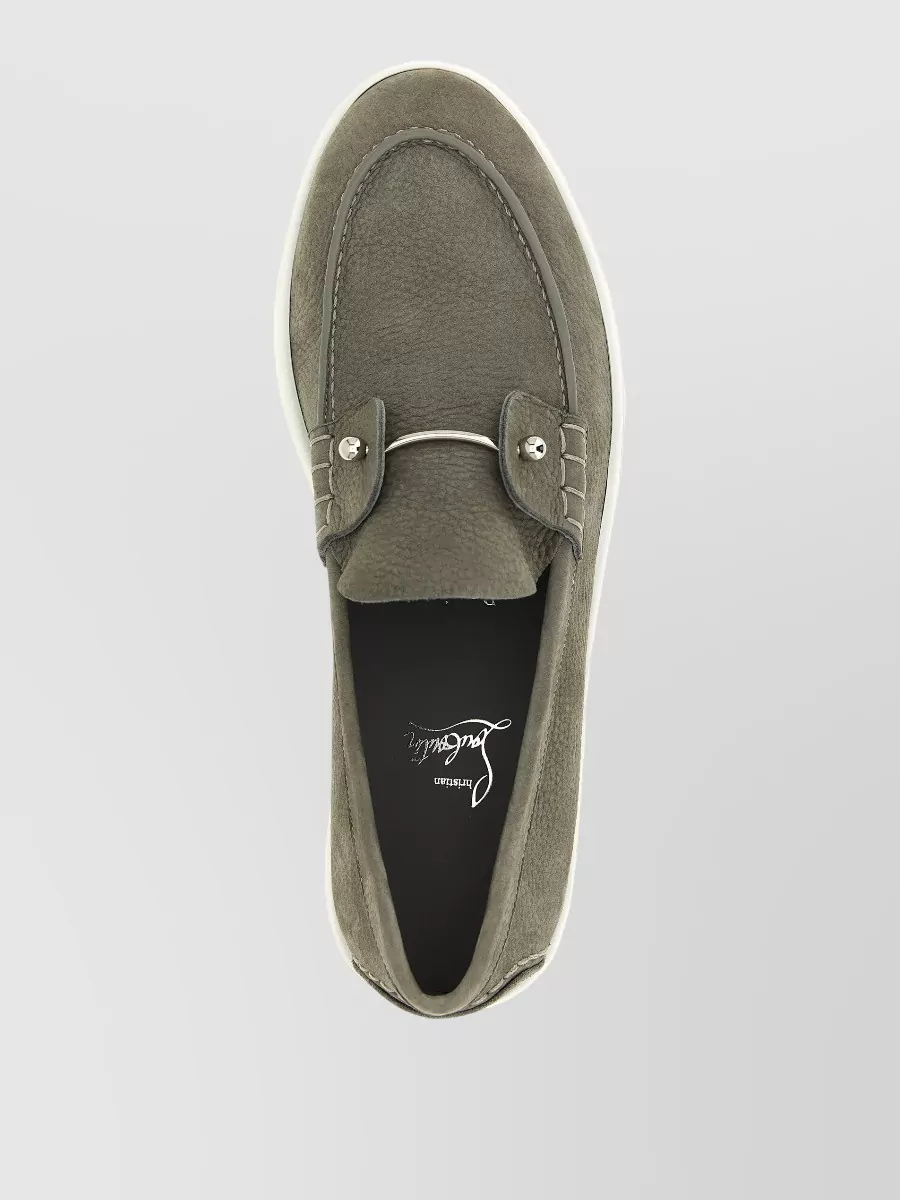 Christian Louboutin Leather Slip-On Loafers