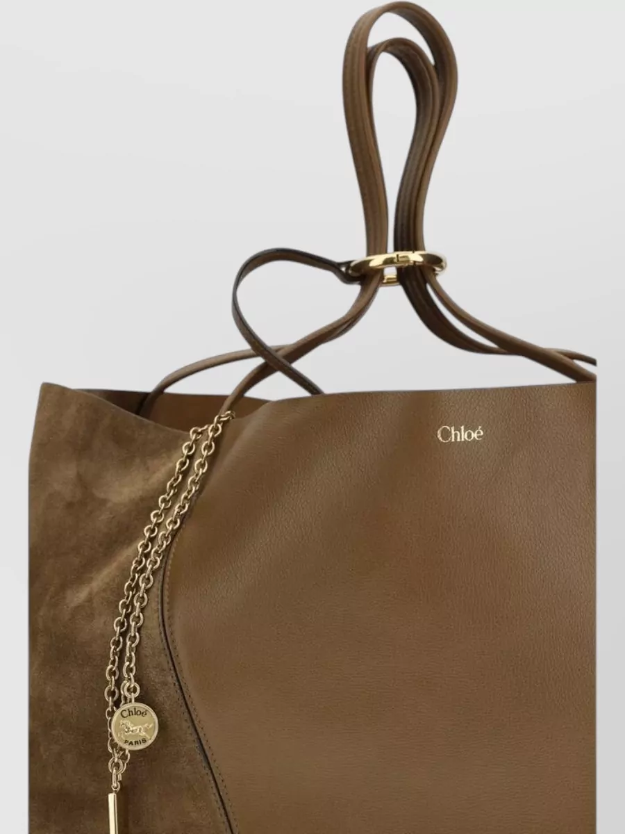 Chloé Chloé Spin Suede Leather Shoulder Bag