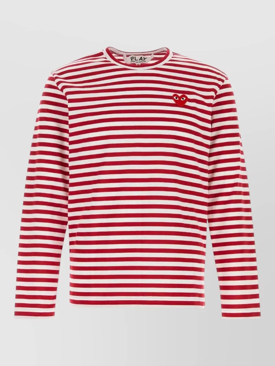 Comme Des Garçons Play Embroidered Cotton T-Shirt