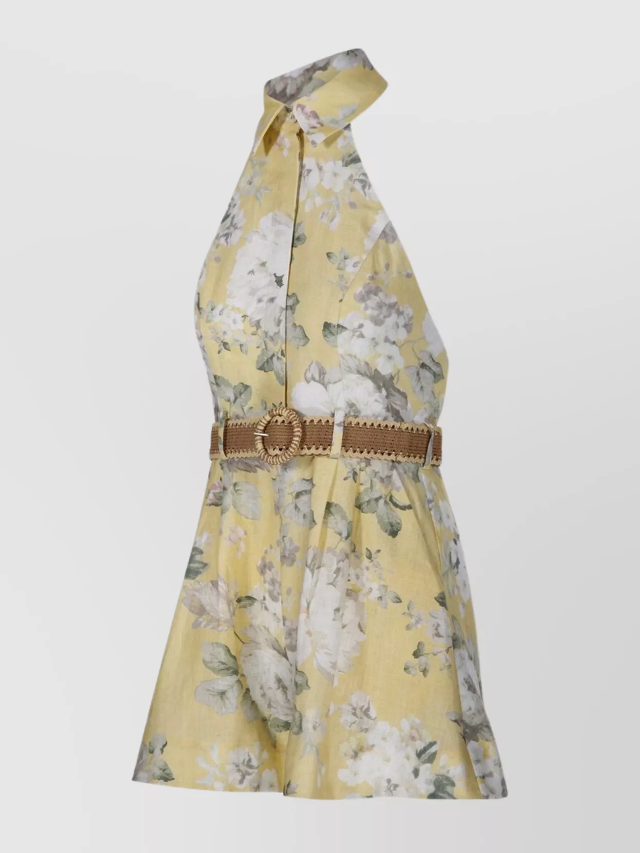 Shop Zimmermann Floral Pattern Halter Playsuit