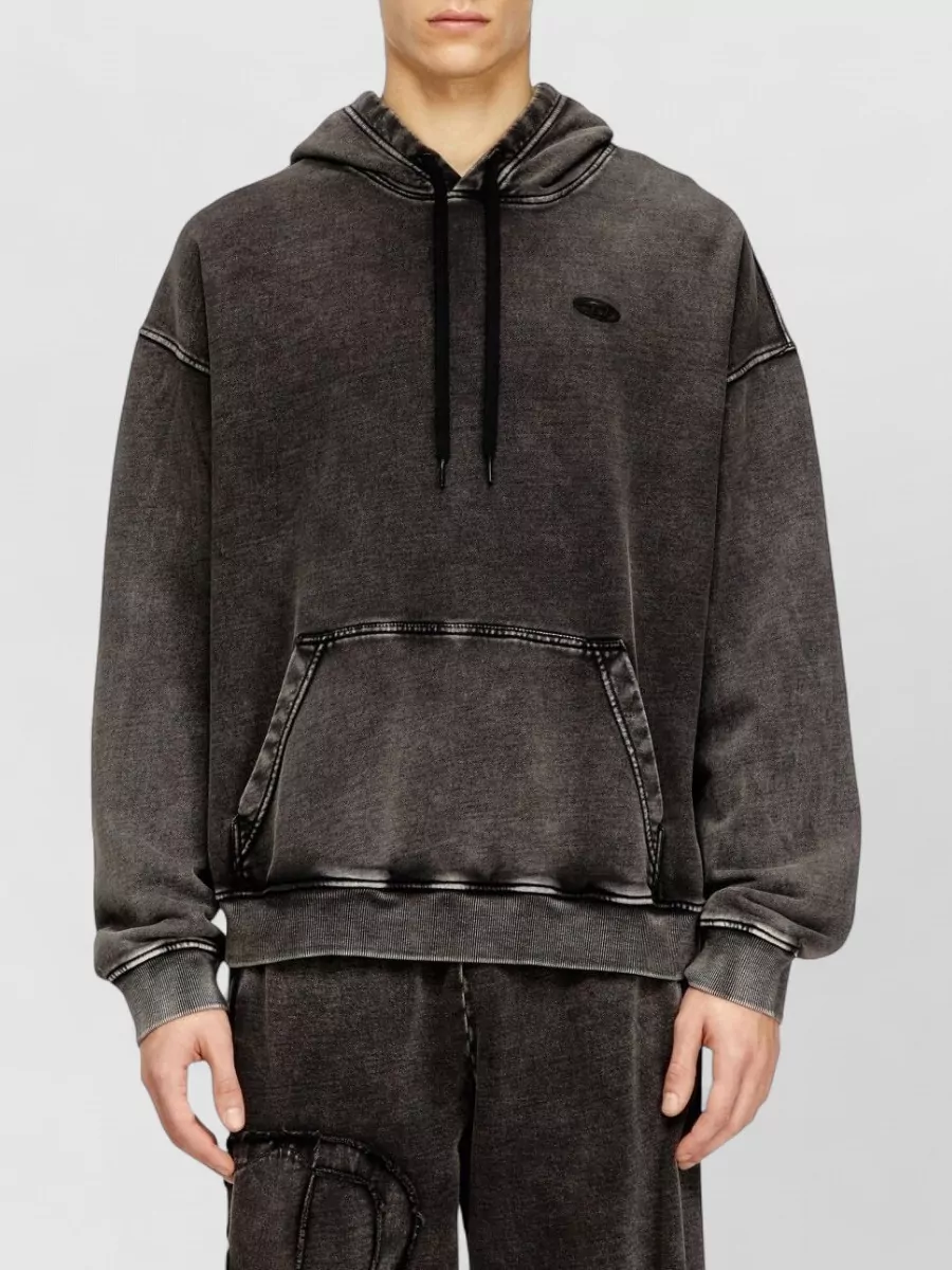 Diesel Cotton Logo-Embroidered Hoodie
