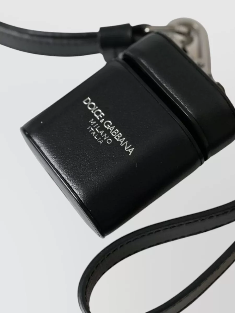 Dolce&Gabbana Leather Logo Print Airpods Case