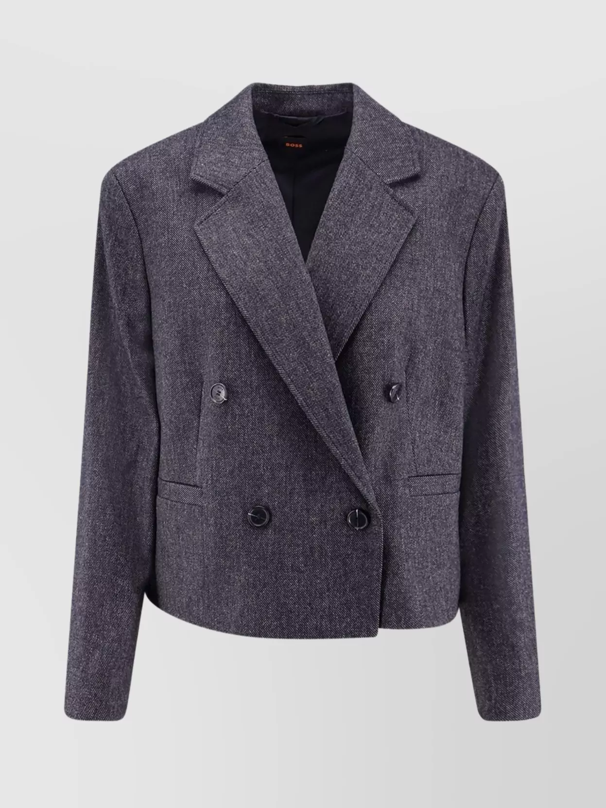 Hugo Boss Double-breasted Wool Blend Blazer With Peak Lapels