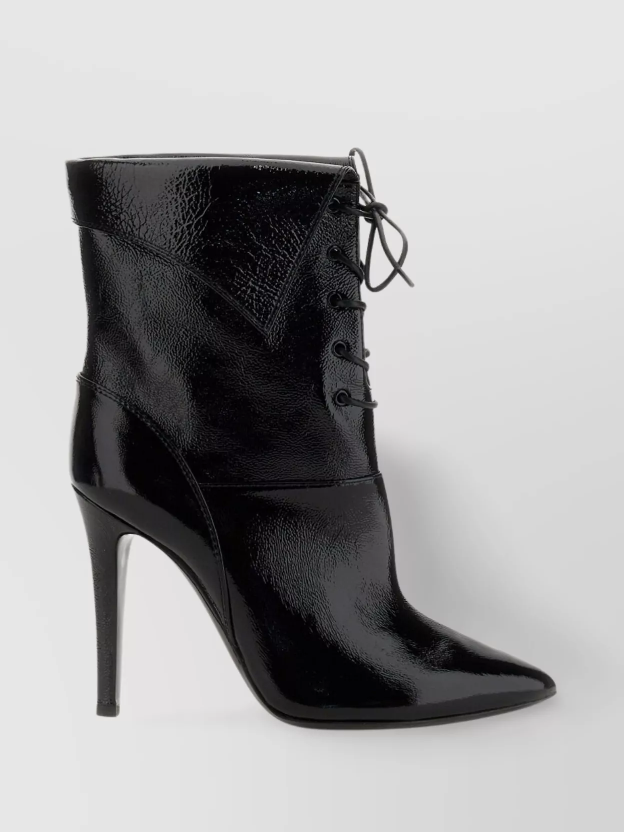 Philosophy Lace-up Pointed Toe Boot With Glossy Finish