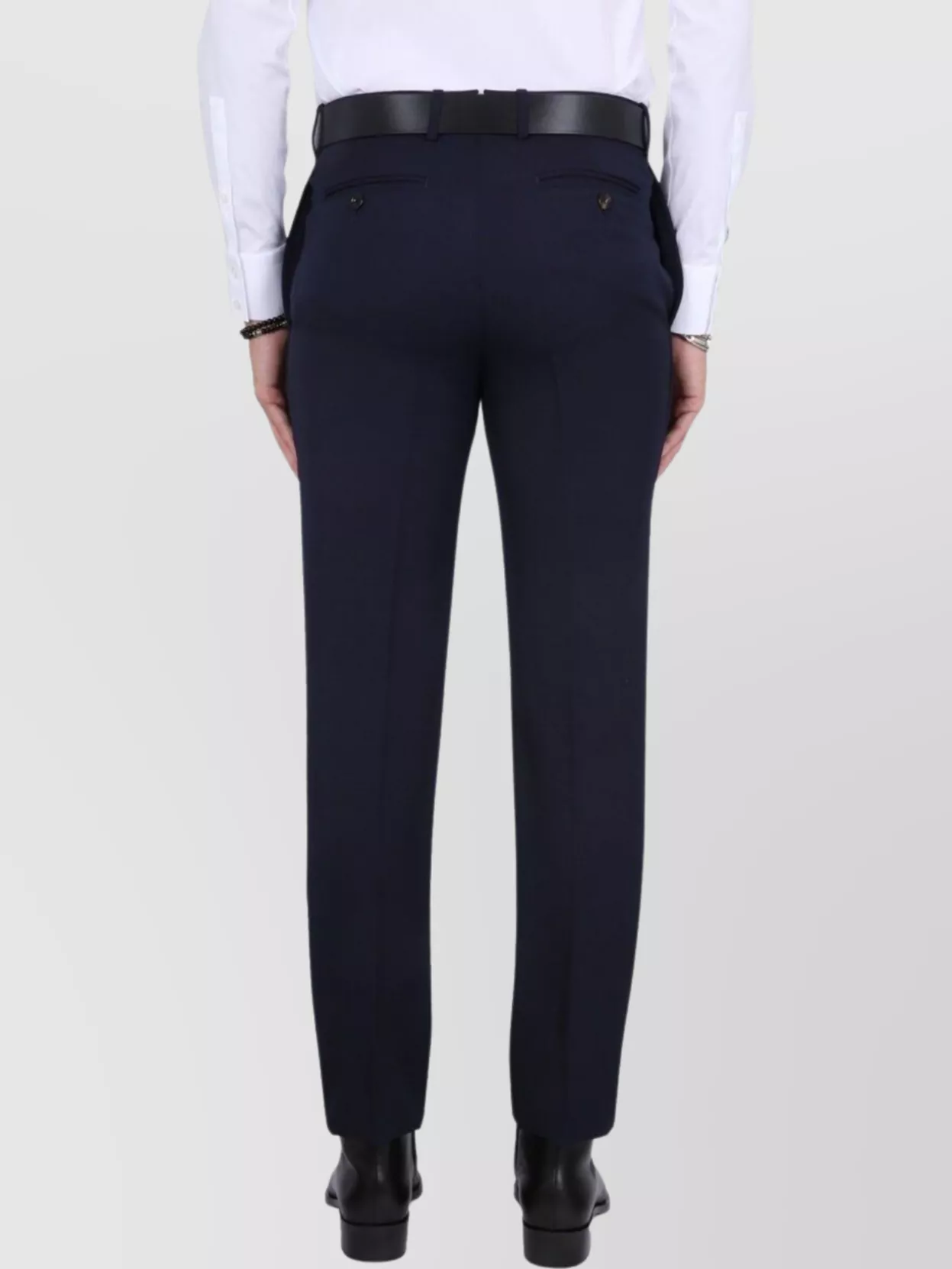 Alexander Mcqueen Slim Front Creased Pants With Side Pockets