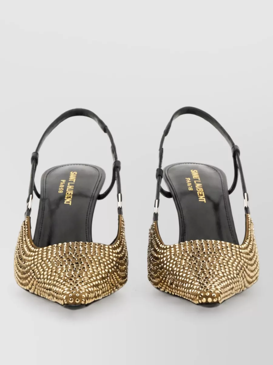 Saint Laurent Silk Stone 70 Mules