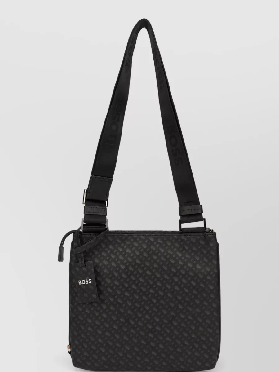 Boss Calfskin Monogram Crossbody Bag