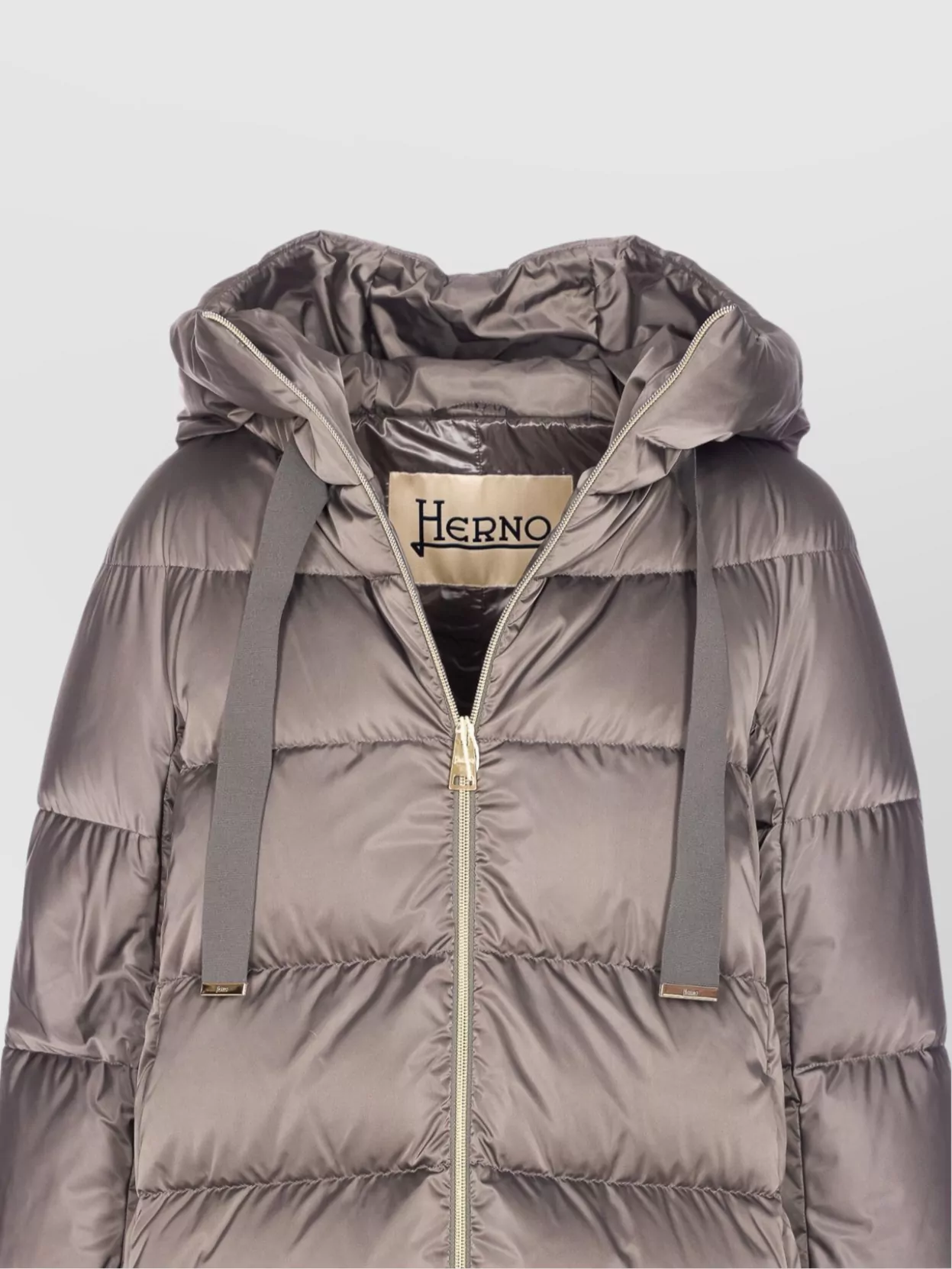 Herno Women's Down Jacket Maxi Buttons In Brown
