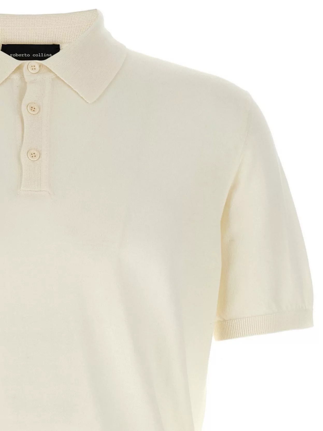 Roberto Collina Knitted Polo Shirt With Ribbed Cuffs