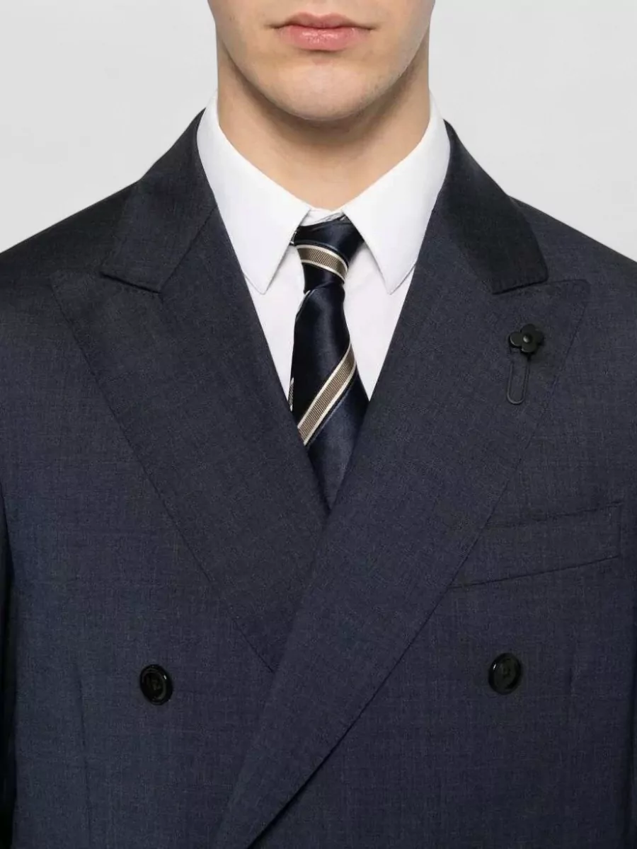 Lardini Wool Double-Breasted Suit