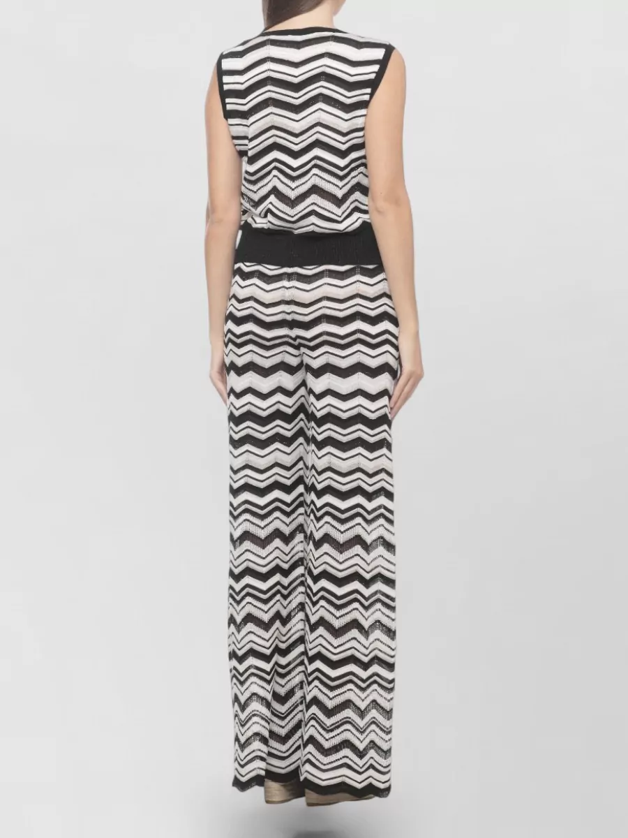 D.exterior Sleeveless Geometric Lurex Knit Top