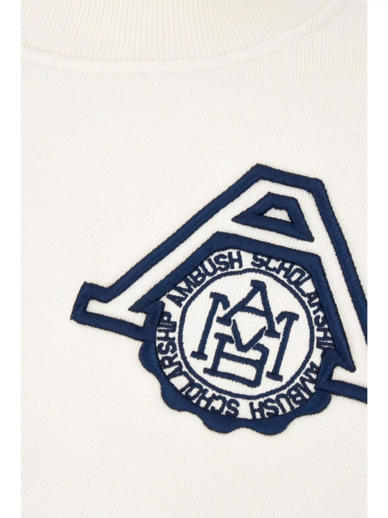 Ambush Ribbed Crew-Neck Cotton Sweatshirt