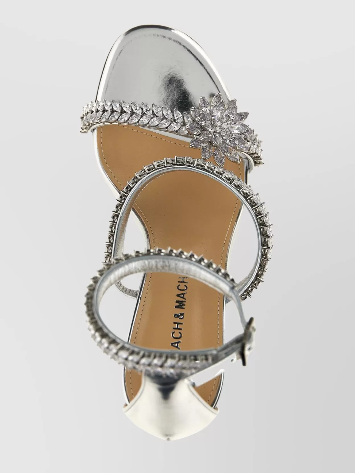 Mach&mach Sandals Strappy Metallic Finish In Brown