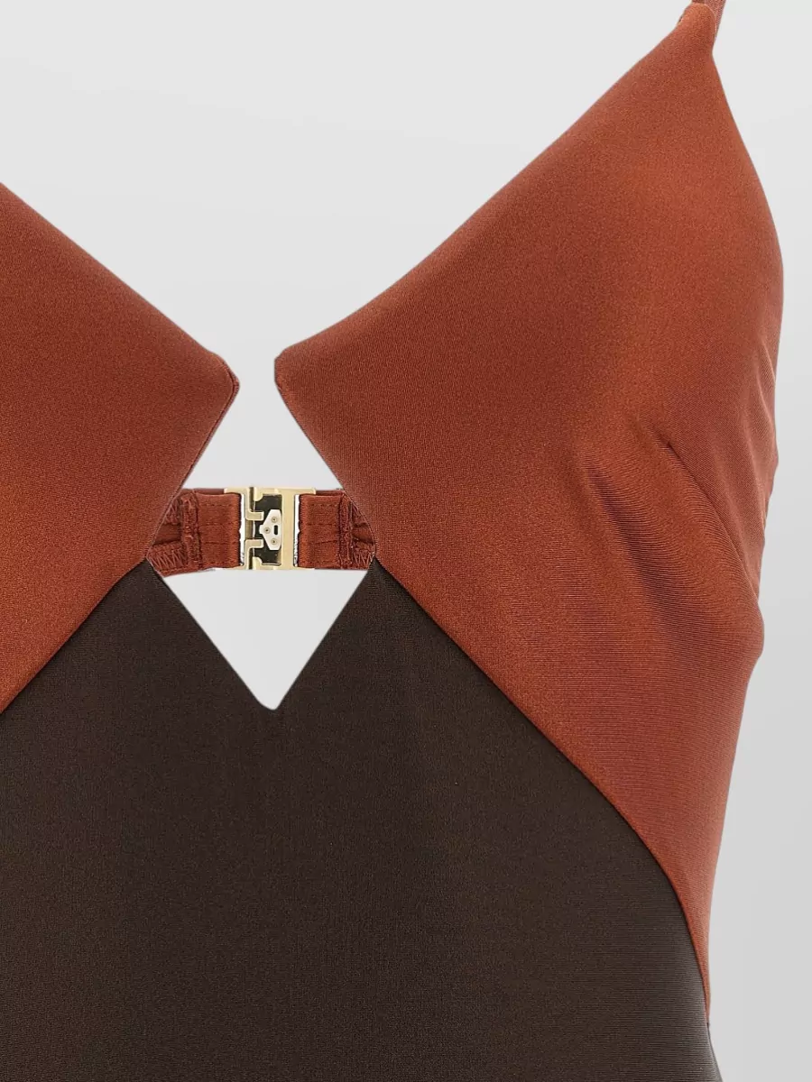 Zimmermann Cutout V-Neck One-Piece Swimsuit