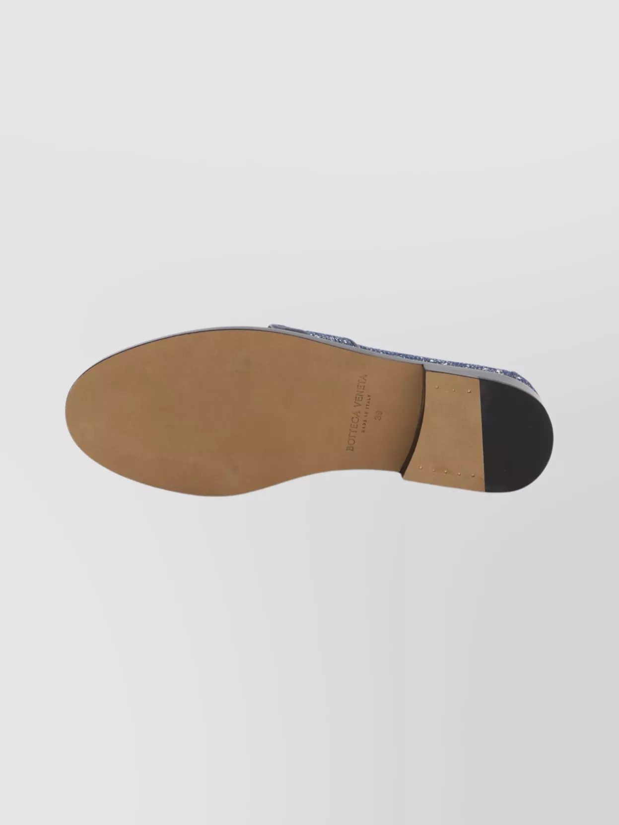Bottega Veneta Loafers With Textured Finish And Leather Knot In Blue