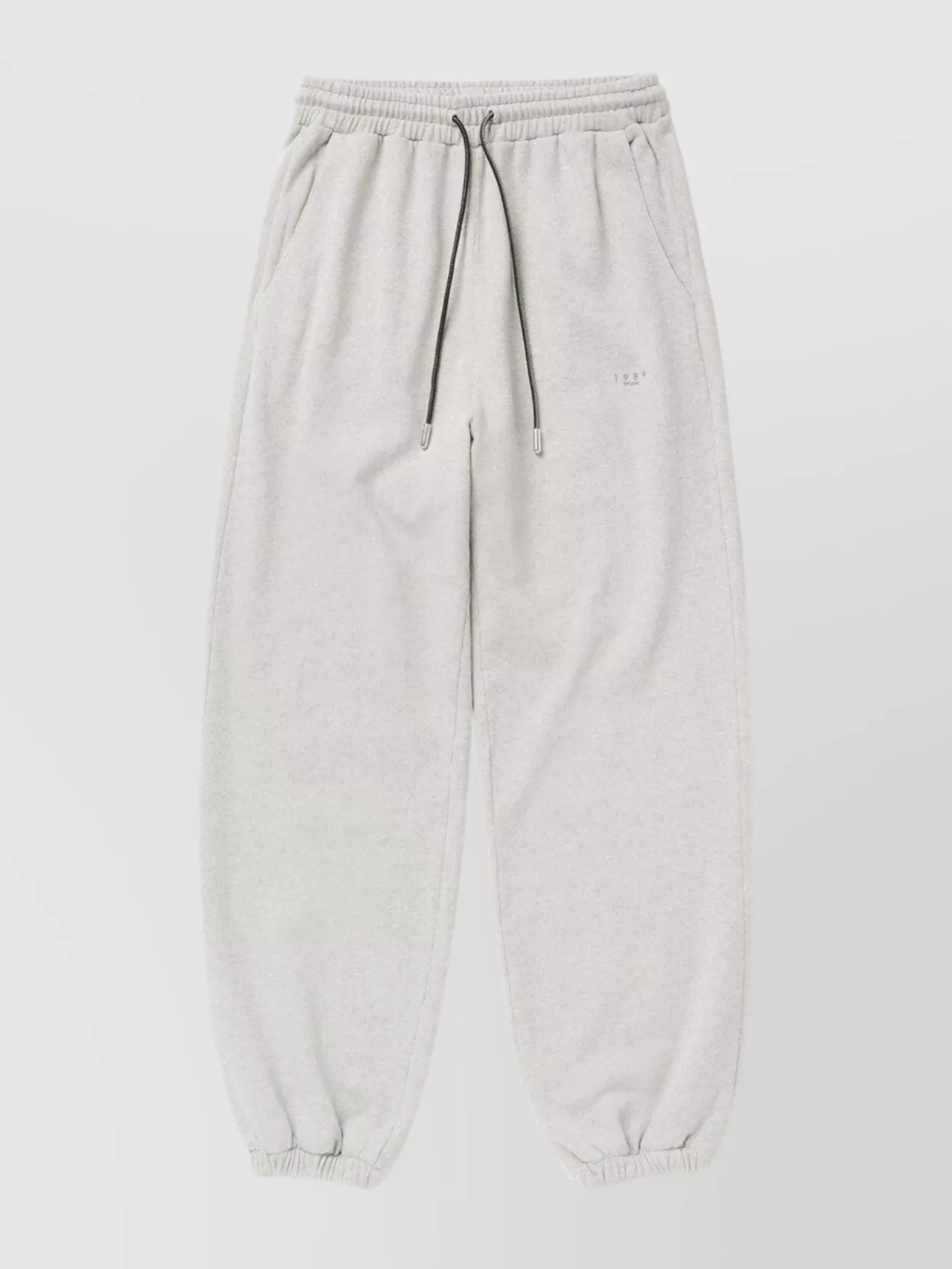 1989 Studio Grey Melange Sweatpants Elastic Waistband In Neutral