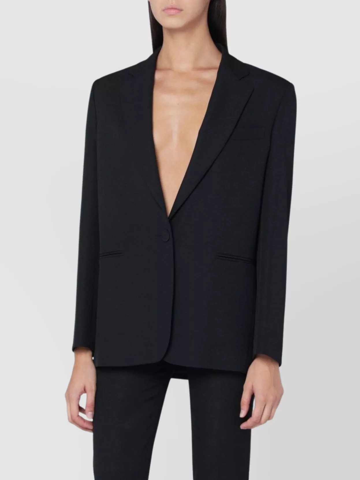 The Andamane Single Breasted Jacket Notched Lapels In Black