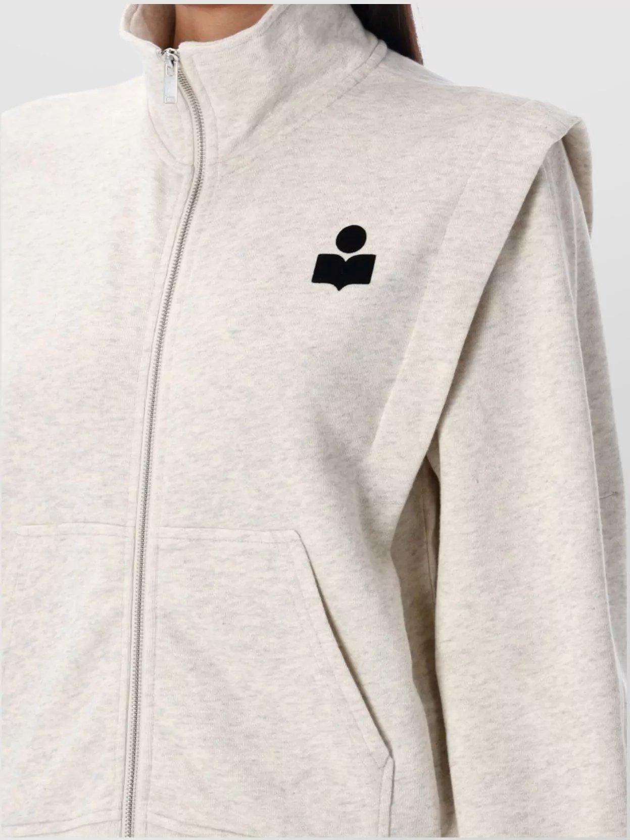 Isabel Marant Etoile Zip Fleece Jacket With High Collar