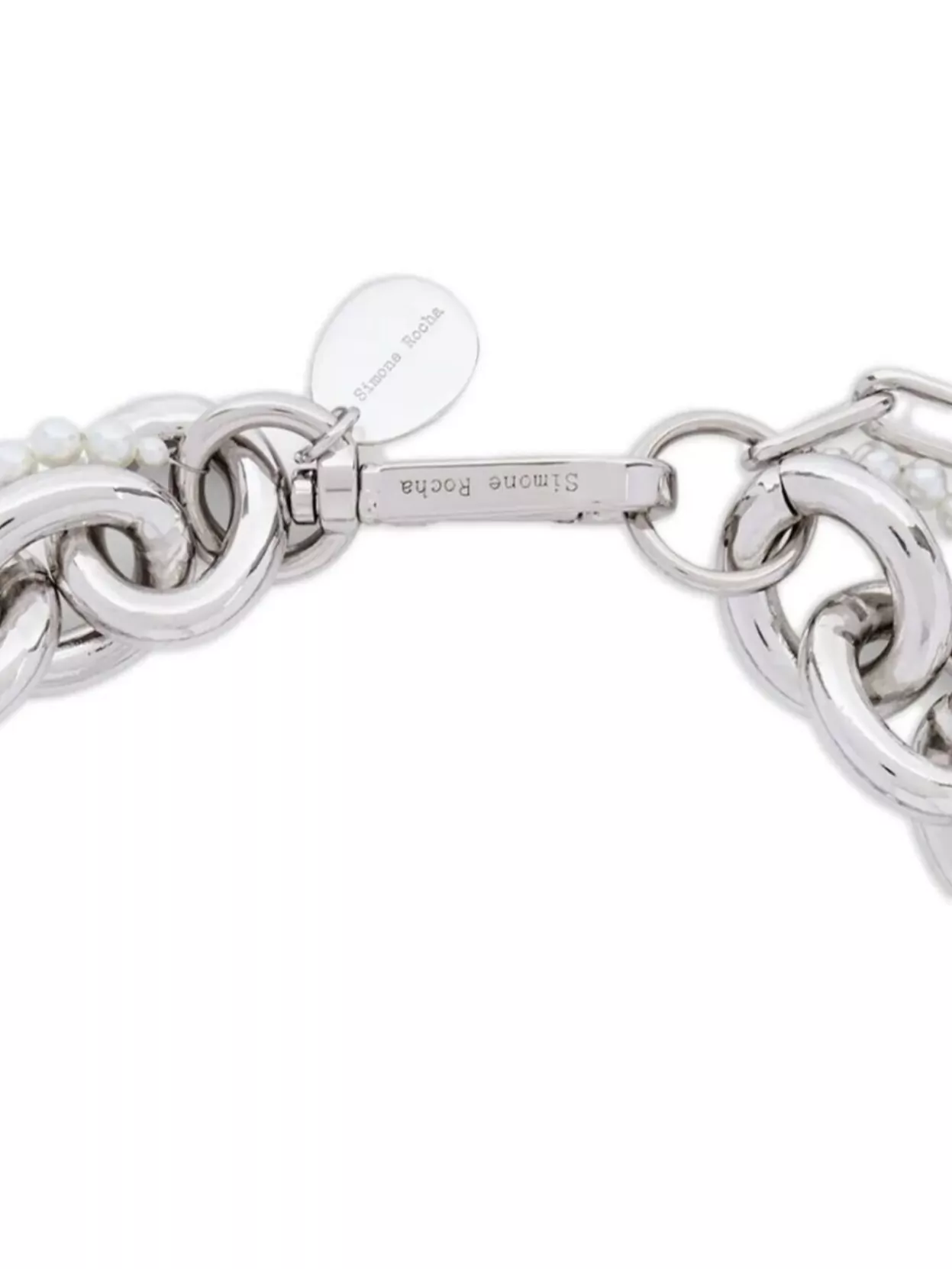 Simone Rocha Chunky Chain Necklace Pearl Flower