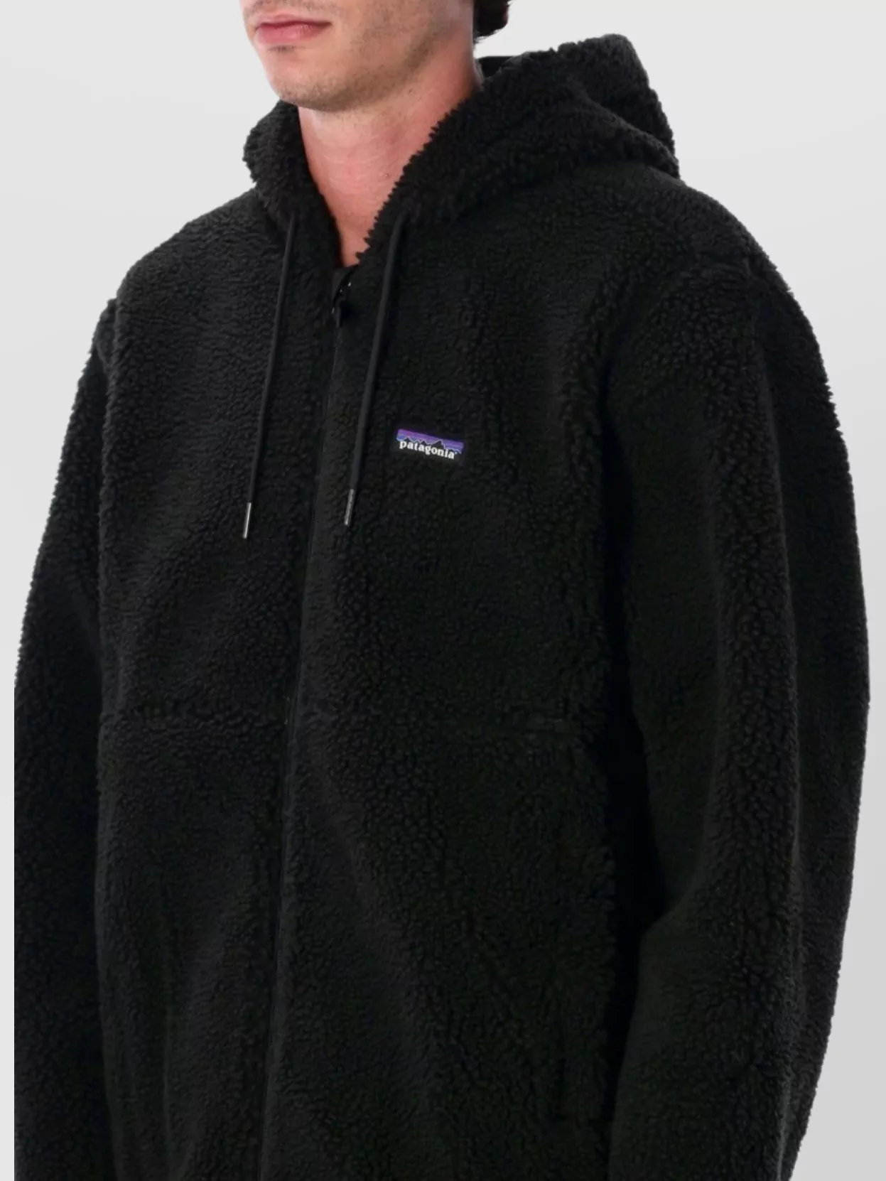 Patagonia Fleece Hoodie Jacket Featuring Side Pockets