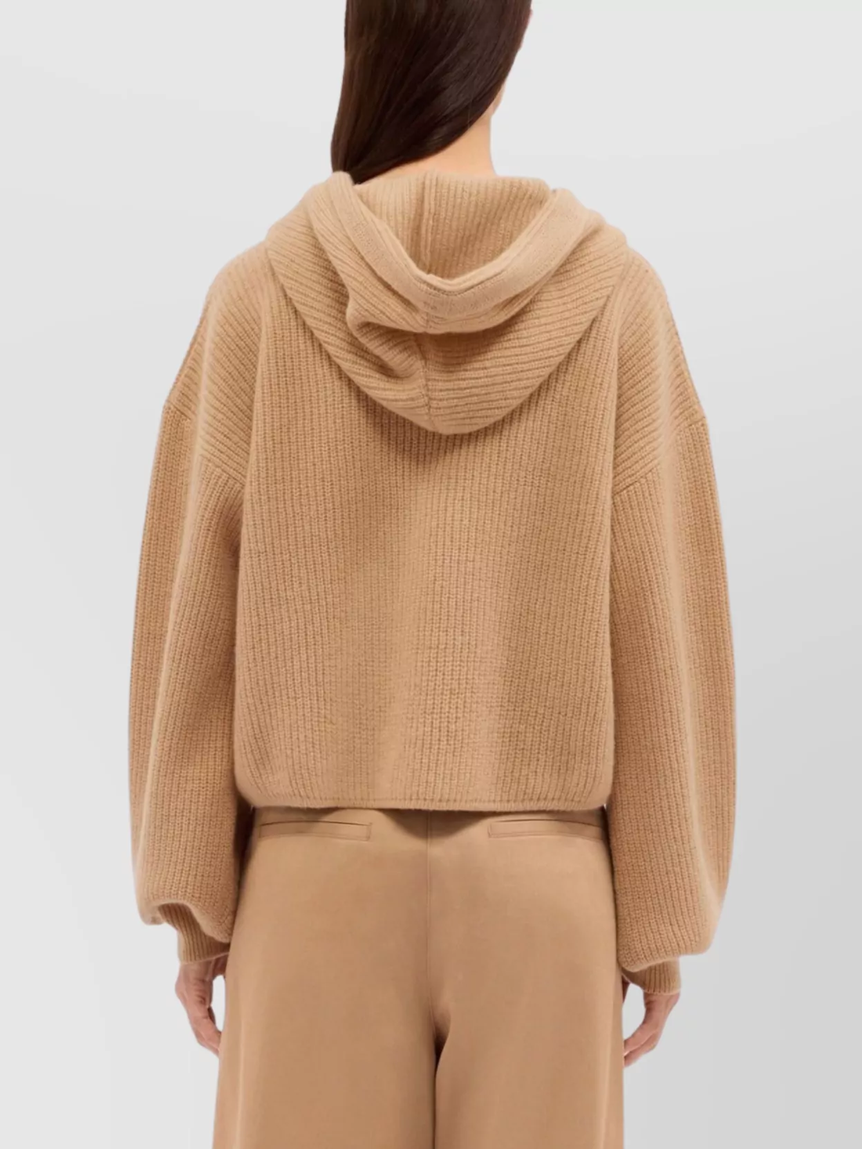 Msgm Hooded Cropped Knitwear Long Sleeves