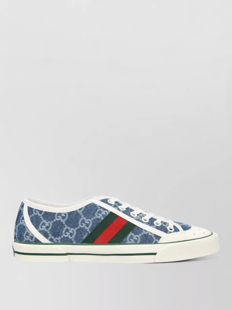 Gucci denim lace-up sneakers