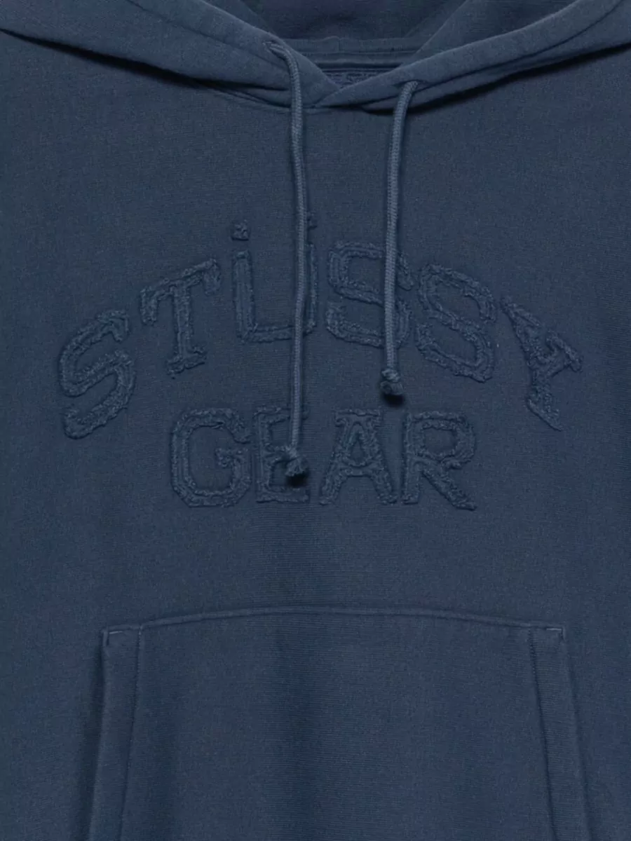 Stüssy Ribbed Hem Linen Cotton Hoodie