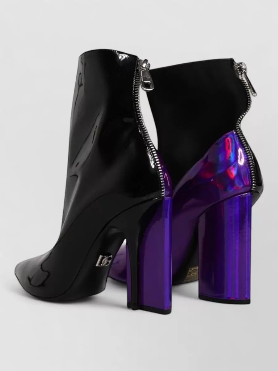 Dolce&Gabbana Leather Pointed Ankle Boots