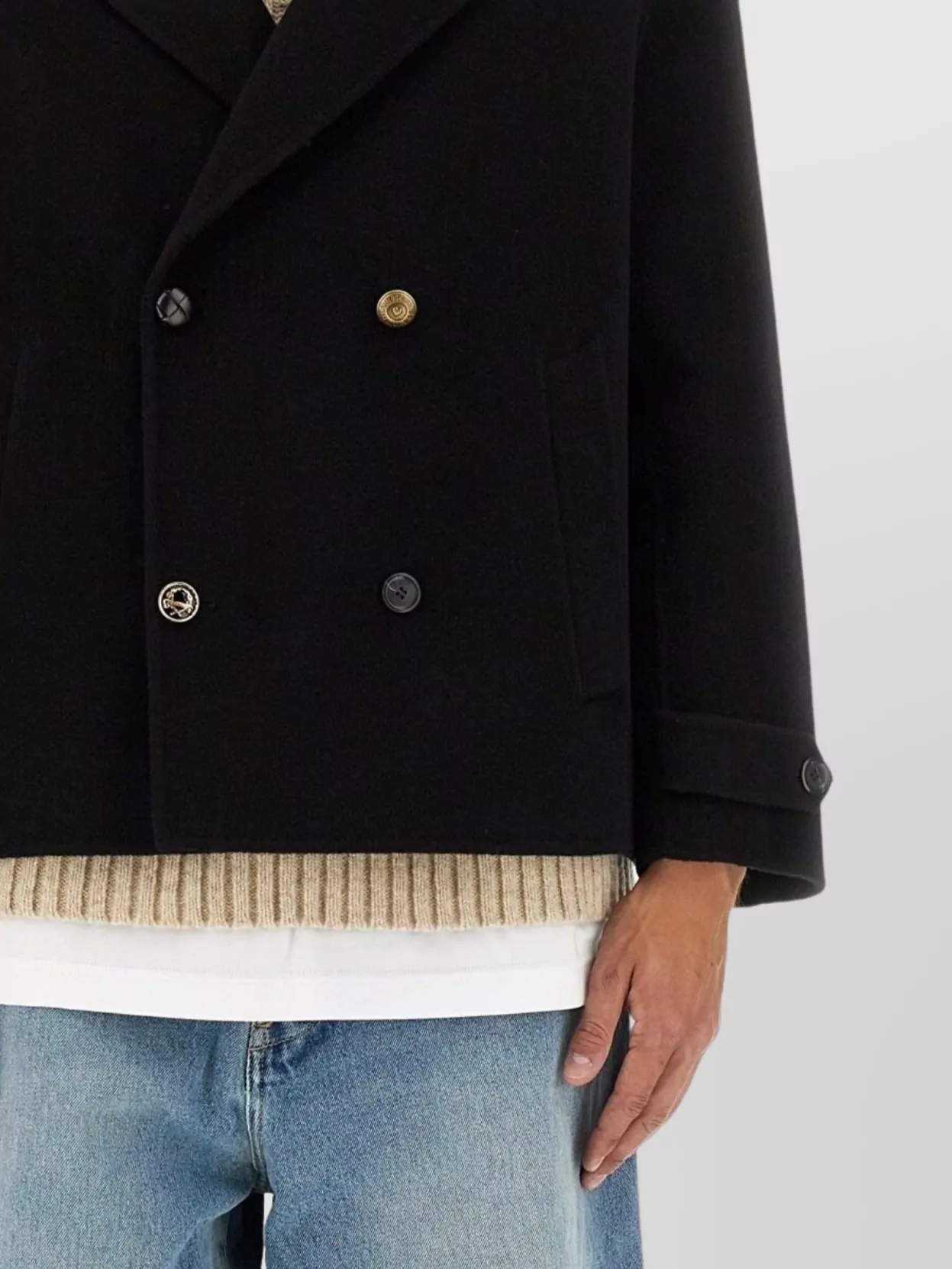 Moschino Tailored Double-Breasted Jacket With Notched Lapels
