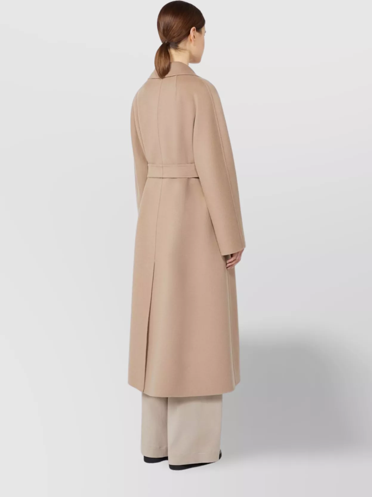 S Max Mara Oversized Wool Coat Belted Waist