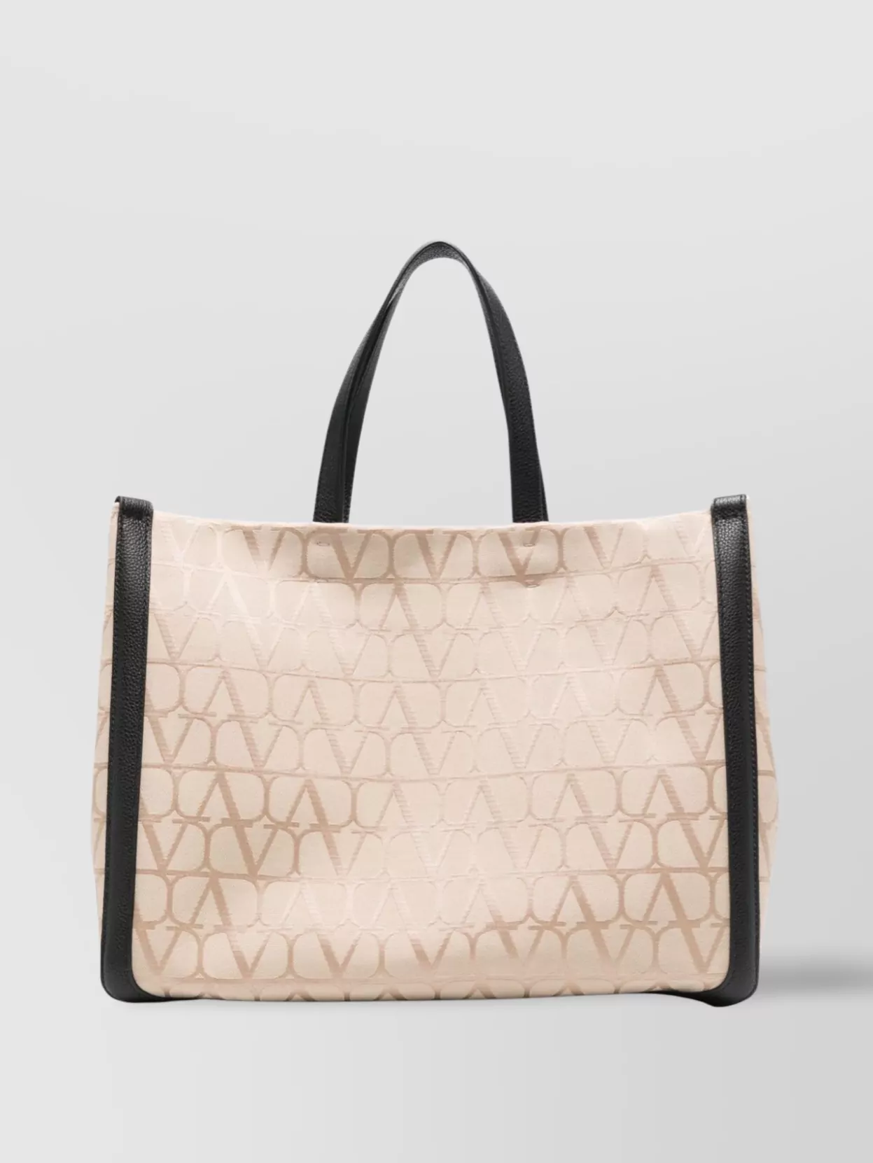 Shop Valentino Structured Two-tone Canvas Tote In Pastel