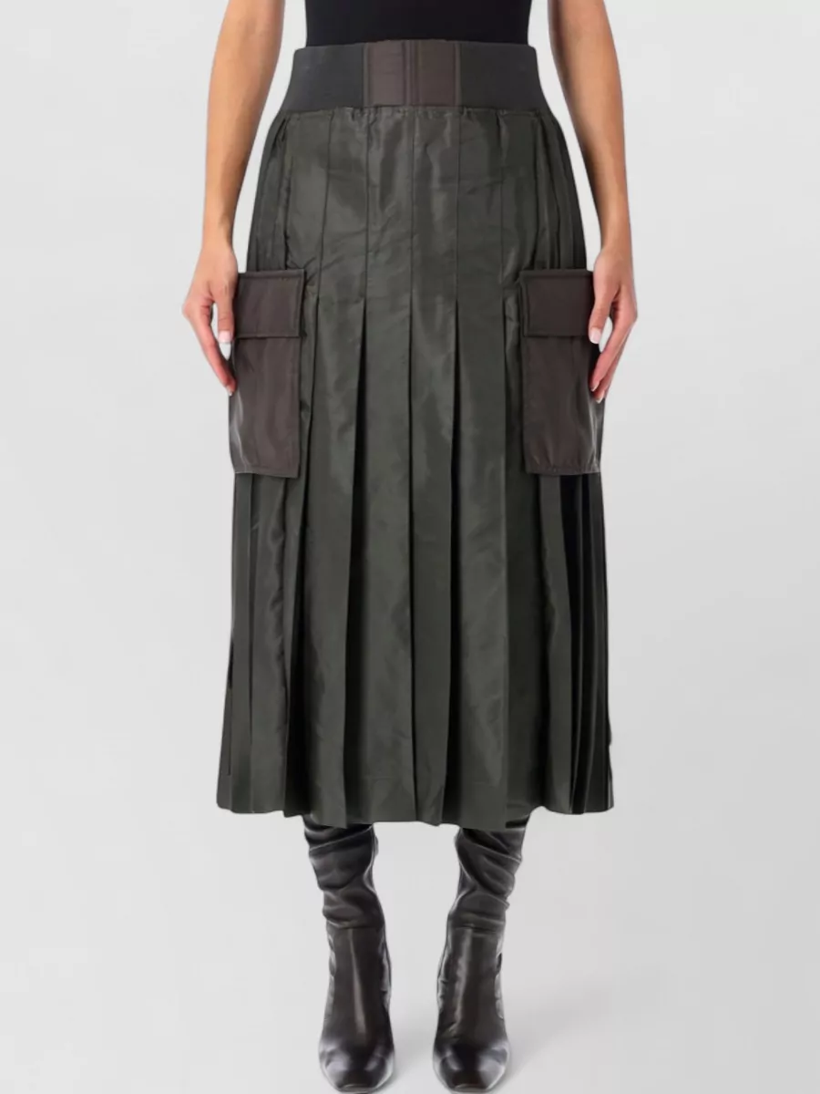 Sacai nylon pleated skirt
