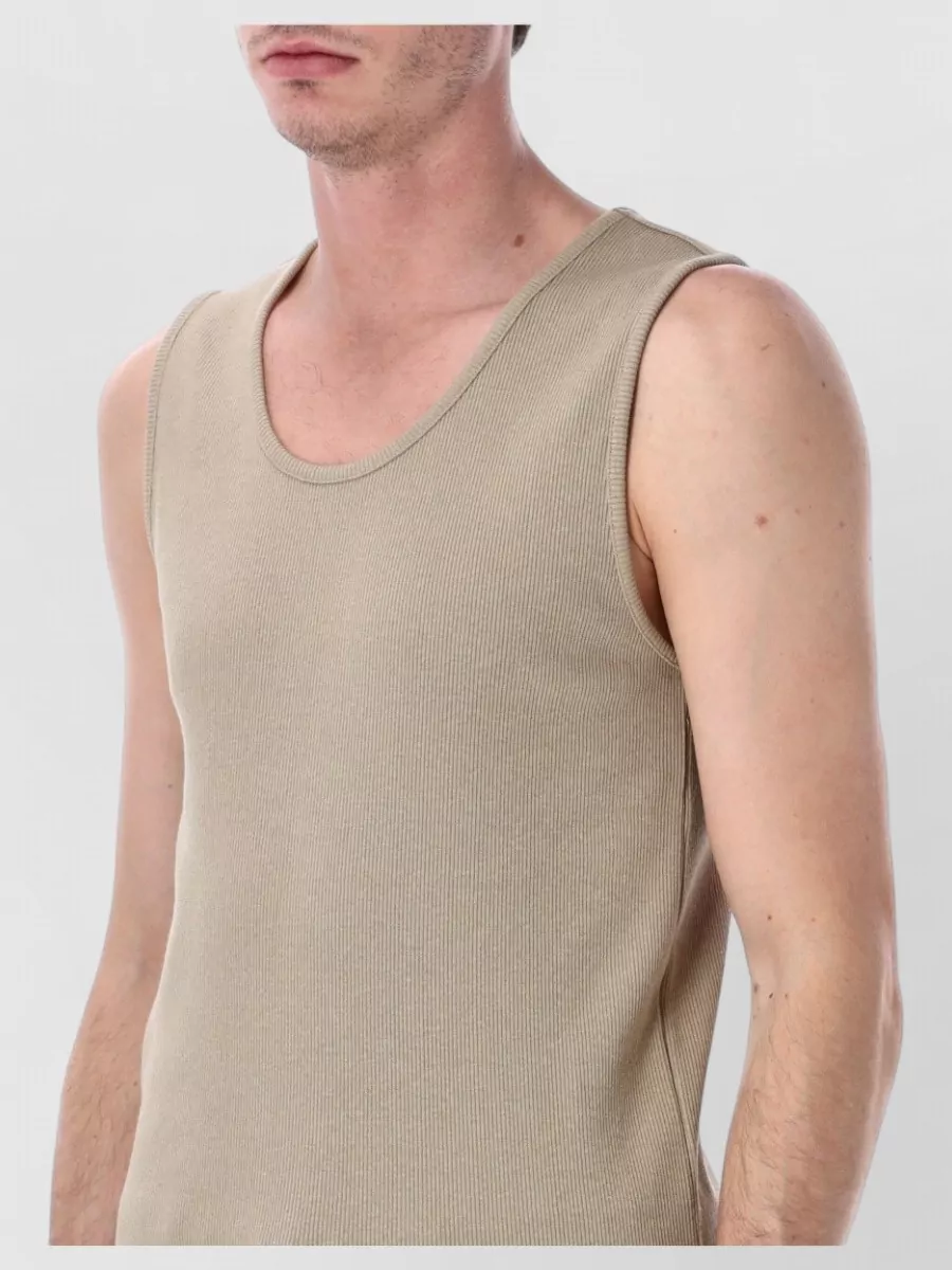 Lemaire Sleeveless Rib Tank Top Round Neckline