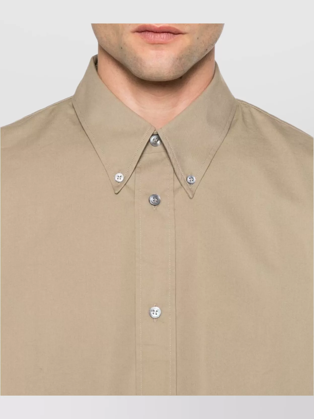 Studio Nicholson Collared Shirt With Long Sleeves And Back Yoke