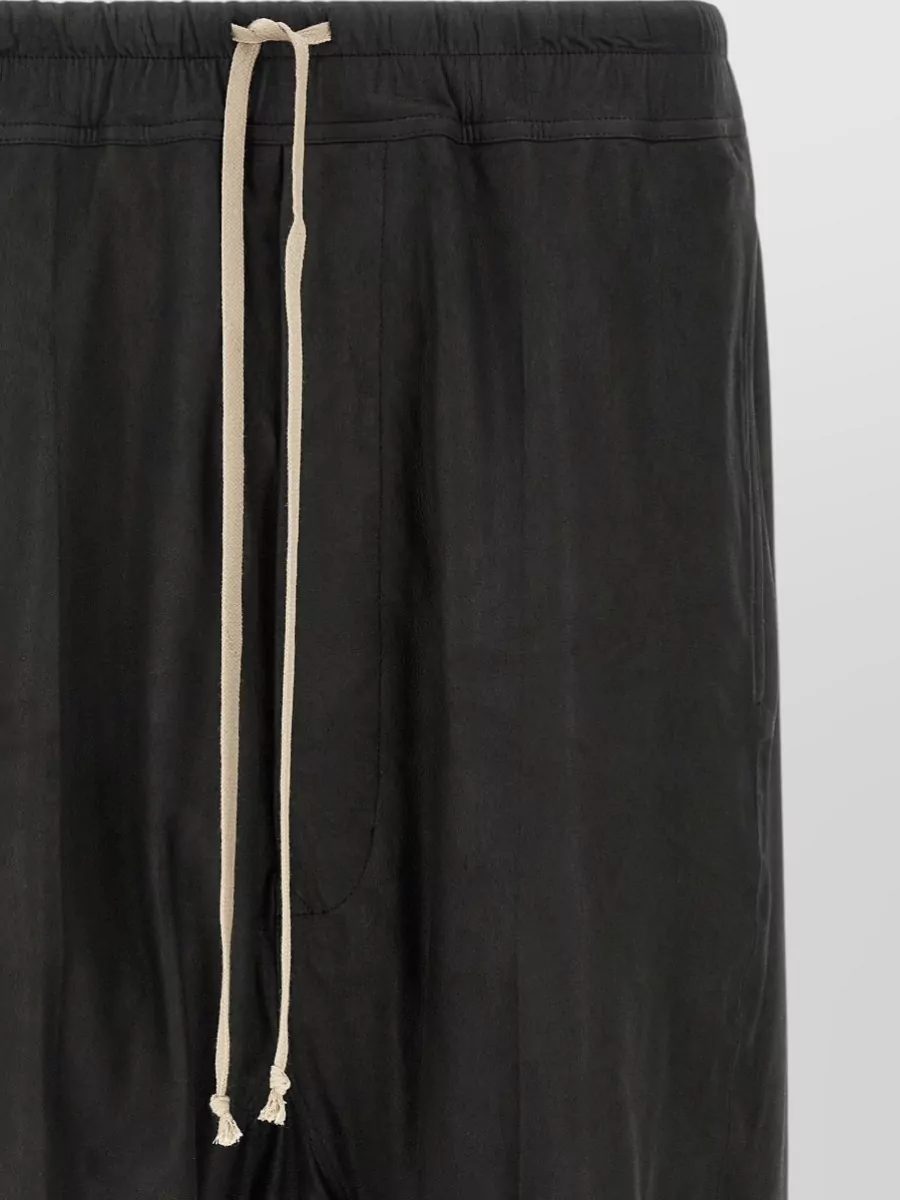 Rick Owens Leather Drop-Crotch Shorts