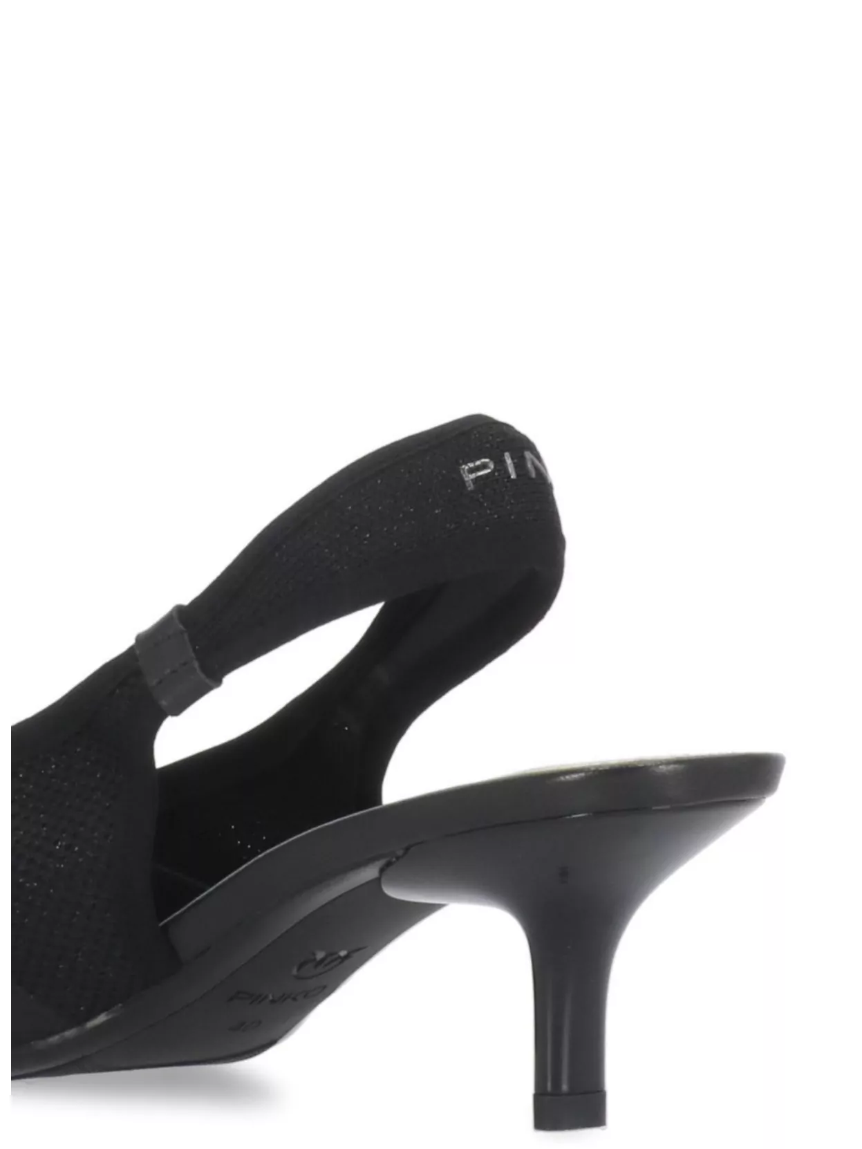 Pinko Mesh Slingback Sandals Kitten Heel