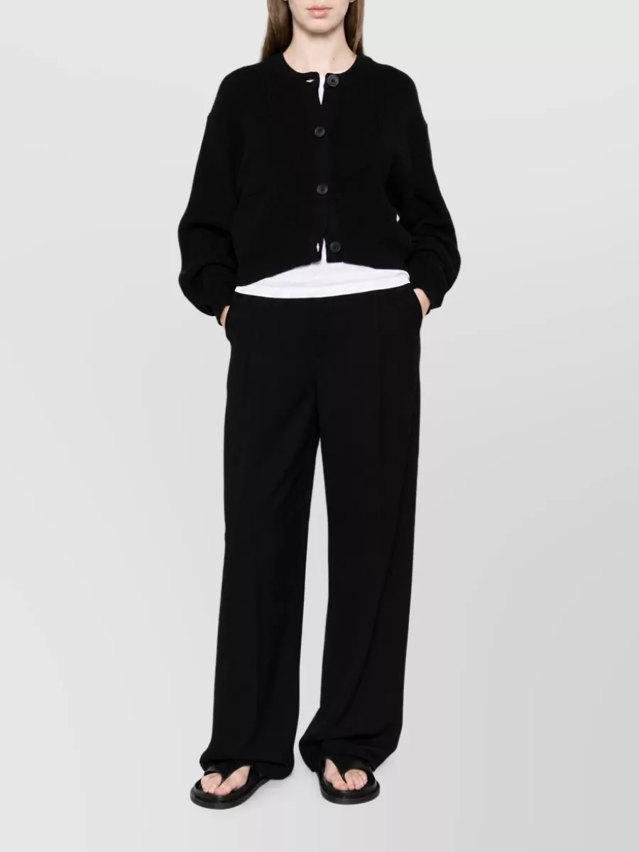 Ct Plage Cotton cashmere ribbed hem cardigan