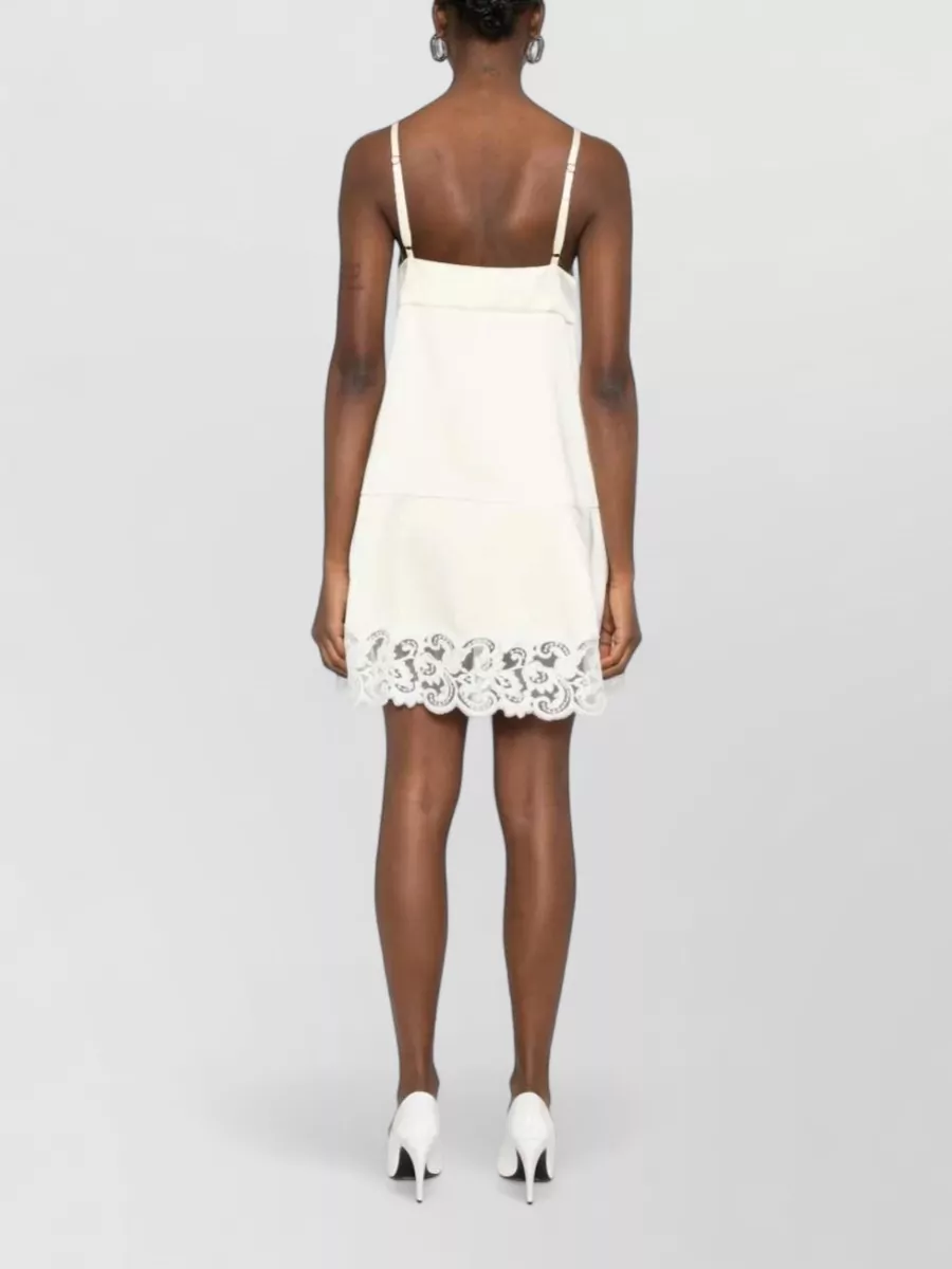 Stella Mccartney Lace-Trim Sleeveless Mini Dress