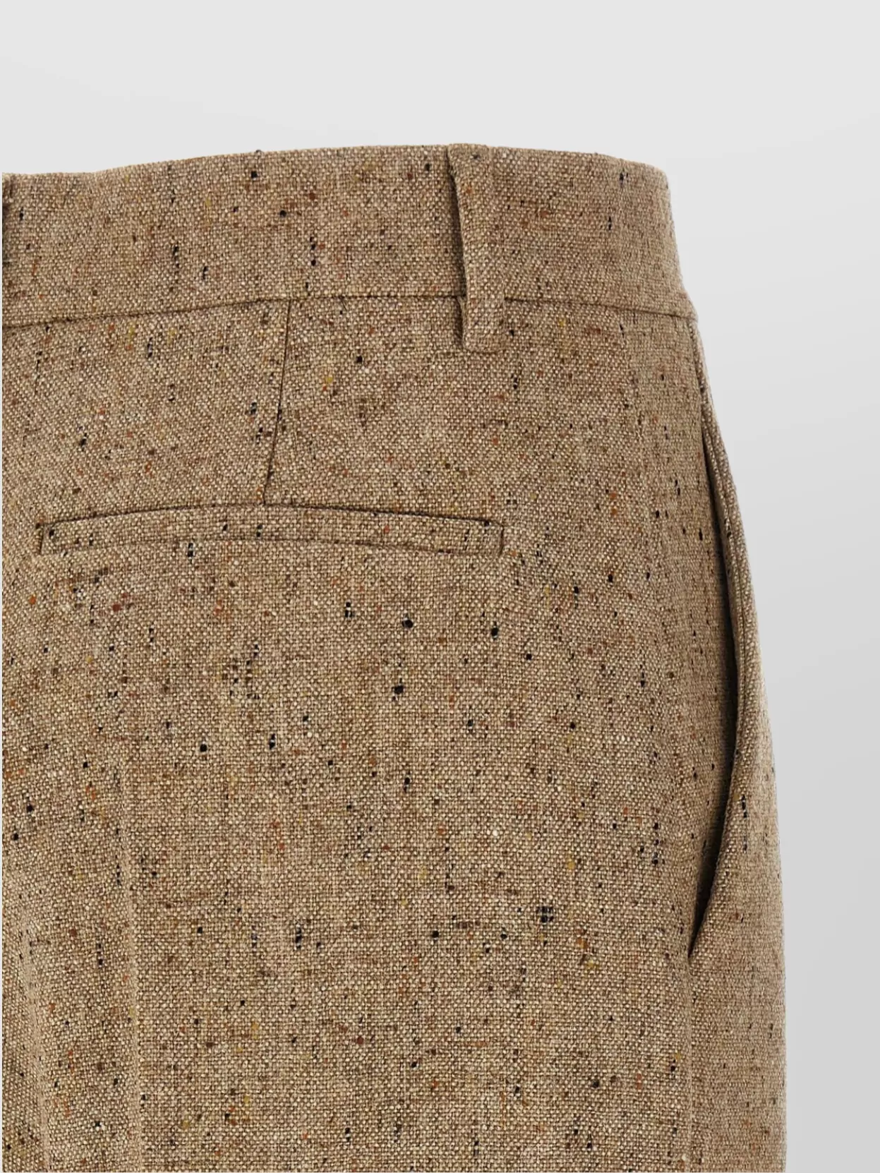 Valentino Wide Leg Trousers Featuring Natte Button In Brown