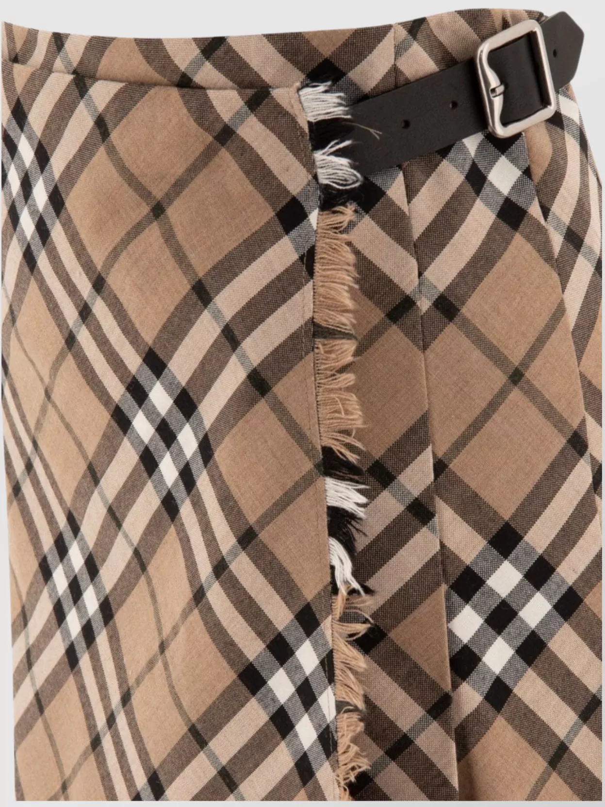 Burberry Wool Blend Mini Kilt With Check Pattern