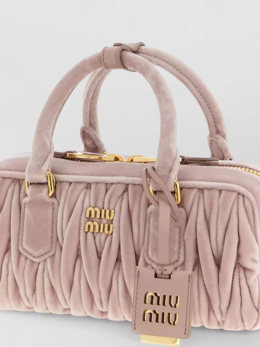 Miu Miu Arcadie Regular Velvet Shoulder Bag